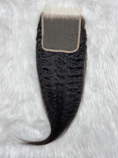 Prachtige Kinky Straight Closure Aanbieding 5x5 voor een Volledige en Natuurlijke Look