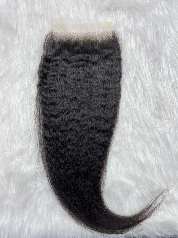 Prachtige Kinky Straight Closure Aanbieding 5x5 voor een Volledige en Natuurlijke Look
