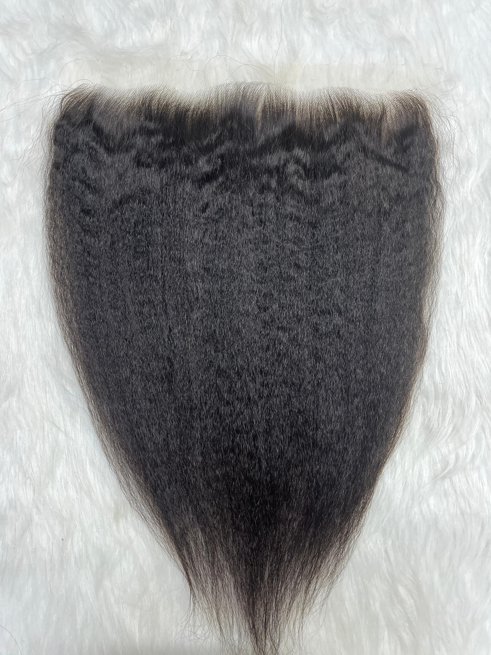 Kinky Straight Haarstuk Frontal 13x4 voor Natuurlijke Volumieuze Looks