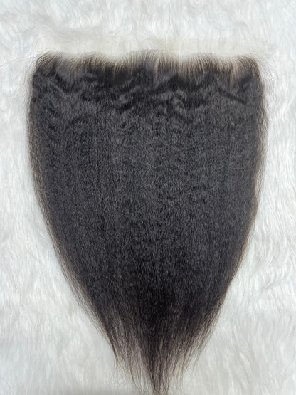 Kinky Straight Haarstuk Frontal 13x4 voor Natuurlijke Volumieuze Looks