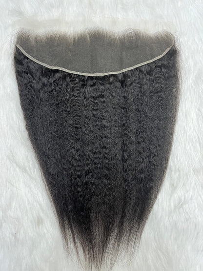 Kinky Straight Haarstuk Frontal 13x4 voor Natuurlijke Volumieuze Looks